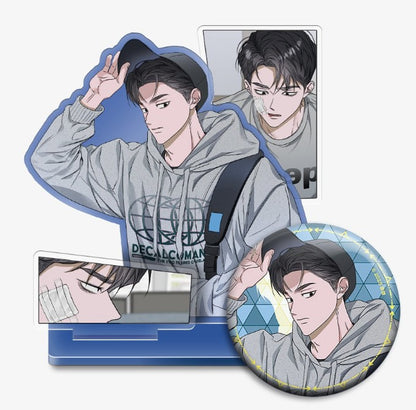 Pond Where Flowers Fall : Scene Acrylic Stand, Can Badge