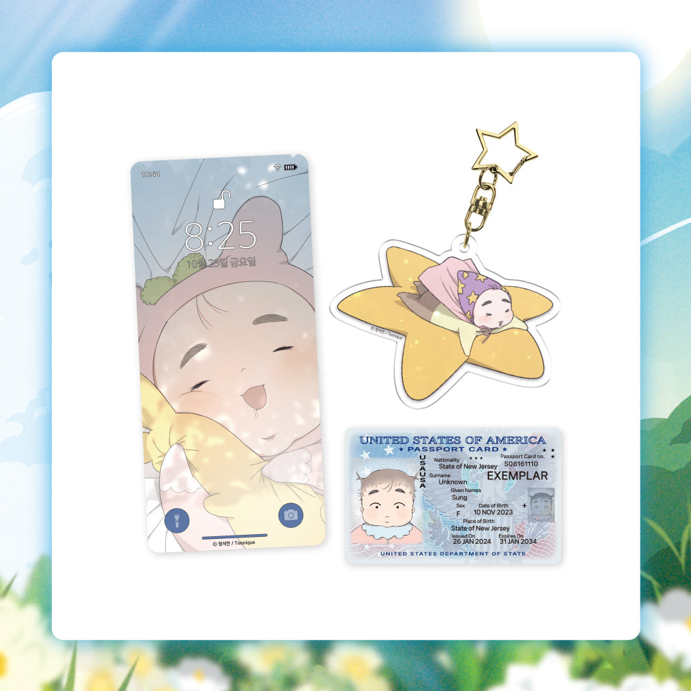 [collaboration cafe] Our Sunny Days : American Baby Keyring SET