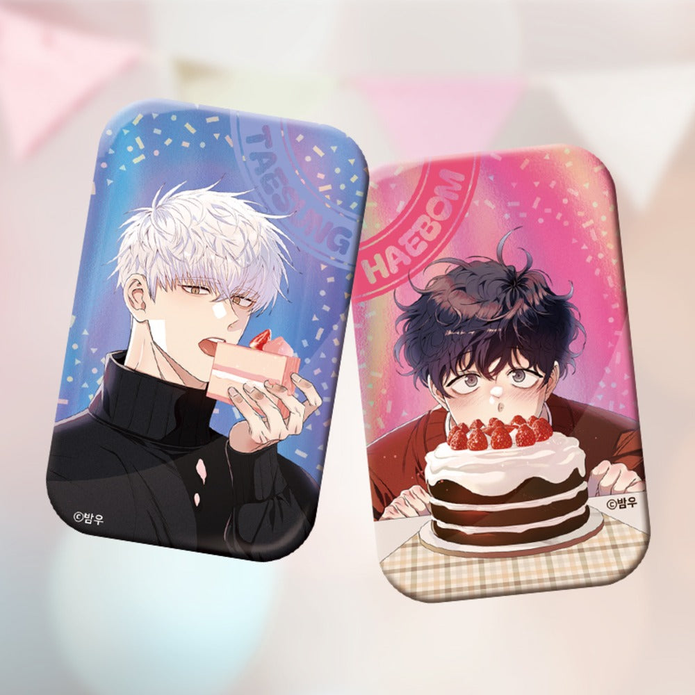 Cherry Blossoms After Winter : Square Holographic Badge Set (2 Designs)