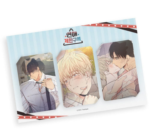 [in stock][collaboration cafe] No Love Zone × Daily Part-Time Job : No Love Zone  Lenticular photo card SET