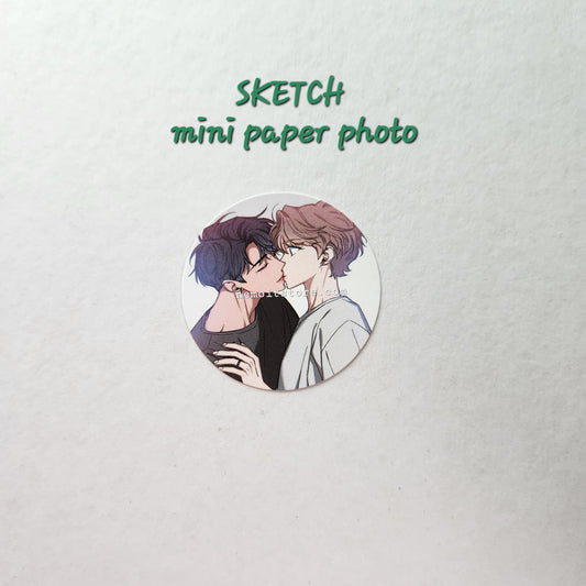 Sketch : Circle paper photo(mini size) from Collab cafe