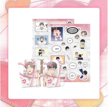 [out of stock][Collaboration cafe] Tell Me You Love Me × Lucky in Love : Half cut sticker set