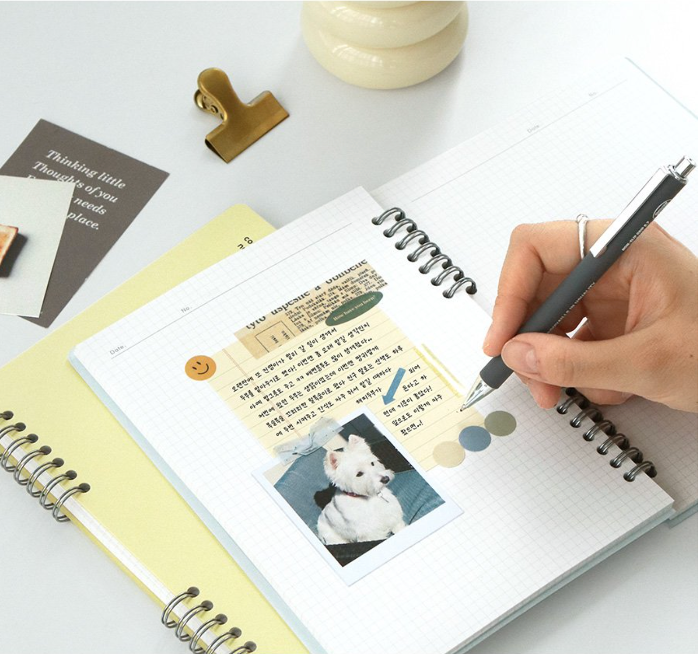 [New Version] ICONIC A5 compact notebook (4colors) Grid paper