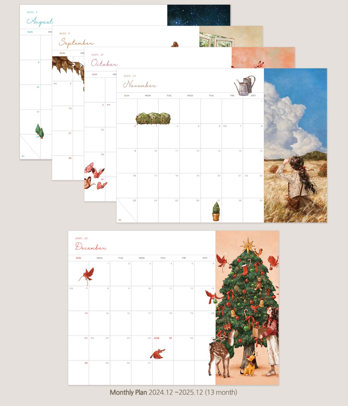 [pre-order][tumblbug] 2025 AEPPOL Forest Girl Diary : Planner and Calendar