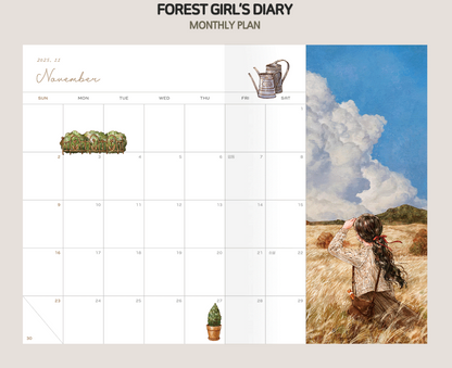 [pre-order][tumblbug] 2025 AEPPOL Forest Girl Diary : Planner and Calendar