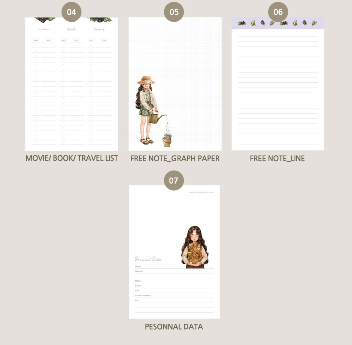 [pre-order][tumblbug] 2025 AEPPOL Forest Girl Diary : Planner and Calendar