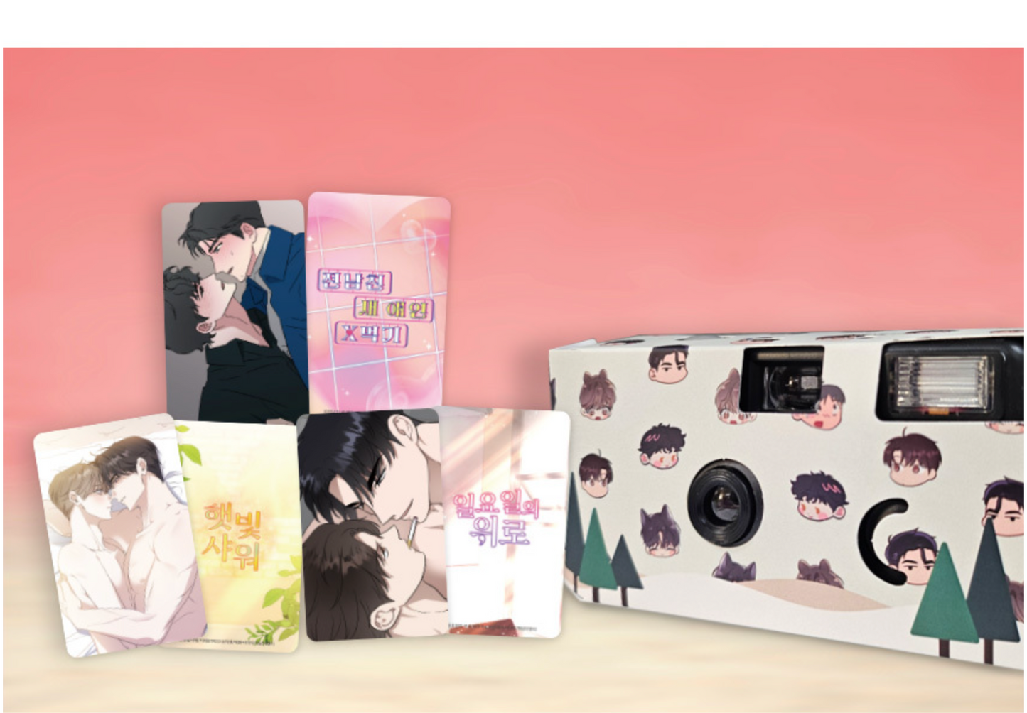 [collaboration cafe] Daewon ci(Tapping My Ex's New Lover, Sunshine Shower, Sunday's Solace) : Film Camera+Photo Card 3p