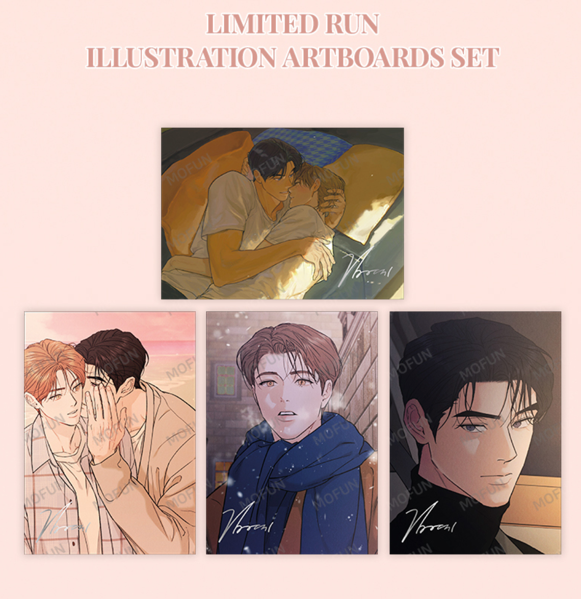 [collaboration cafe 2nd] Limited Run : Illustration Artboards Set(4p)