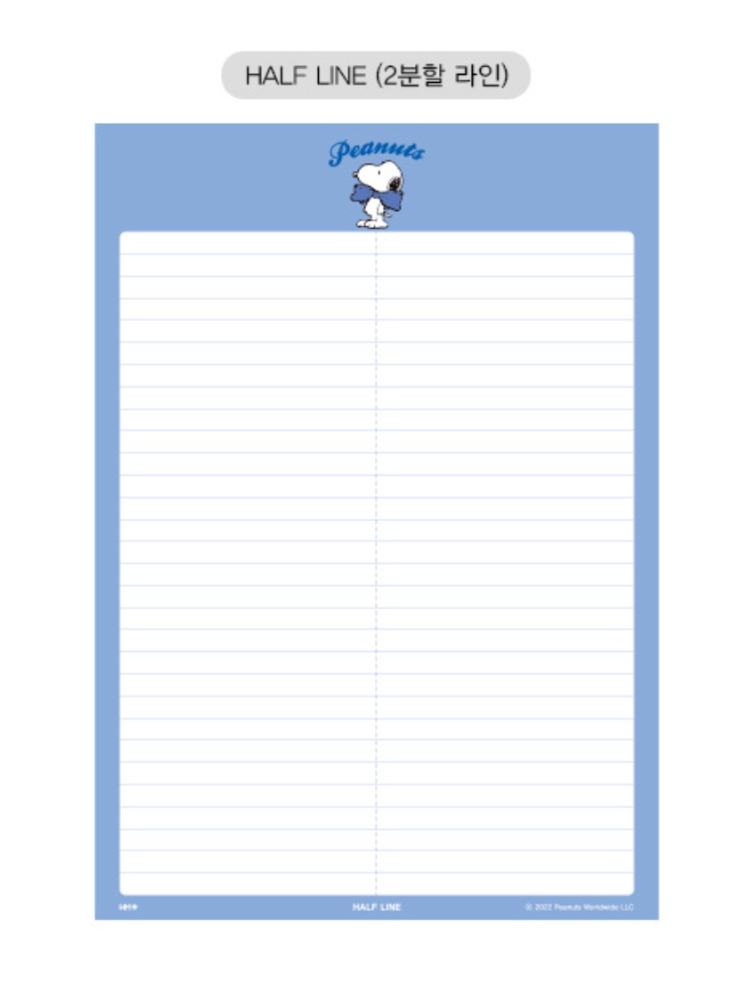 Peanuts B5 Notes Memo pad 8 Types
