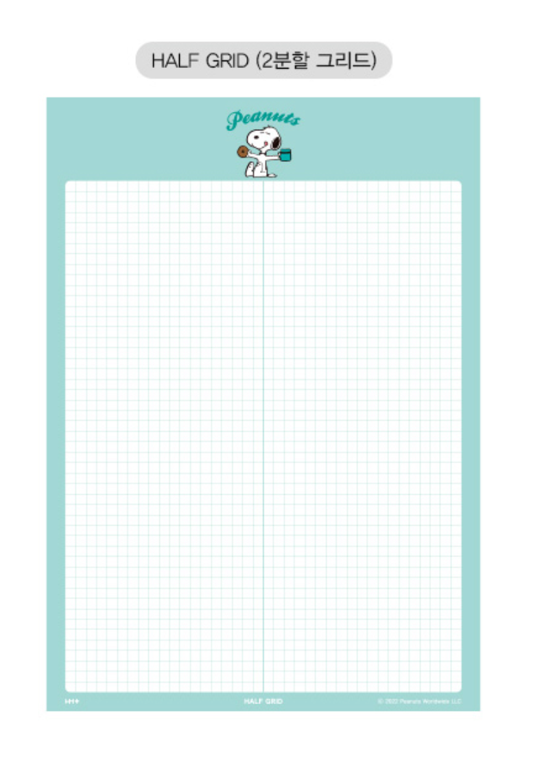 Peanuts B5 Notes Memo pad 8 Types
