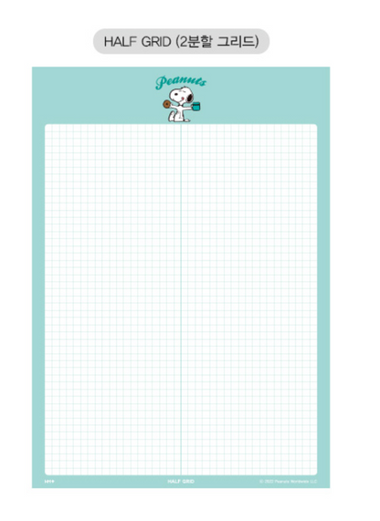Peanuts B5 Notes Memo pad 8 Types