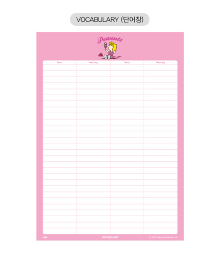 Peanuts B5 Notes Memo pad 8 Types