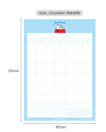 Peanuts B5 Notes Memo pad 8 Types