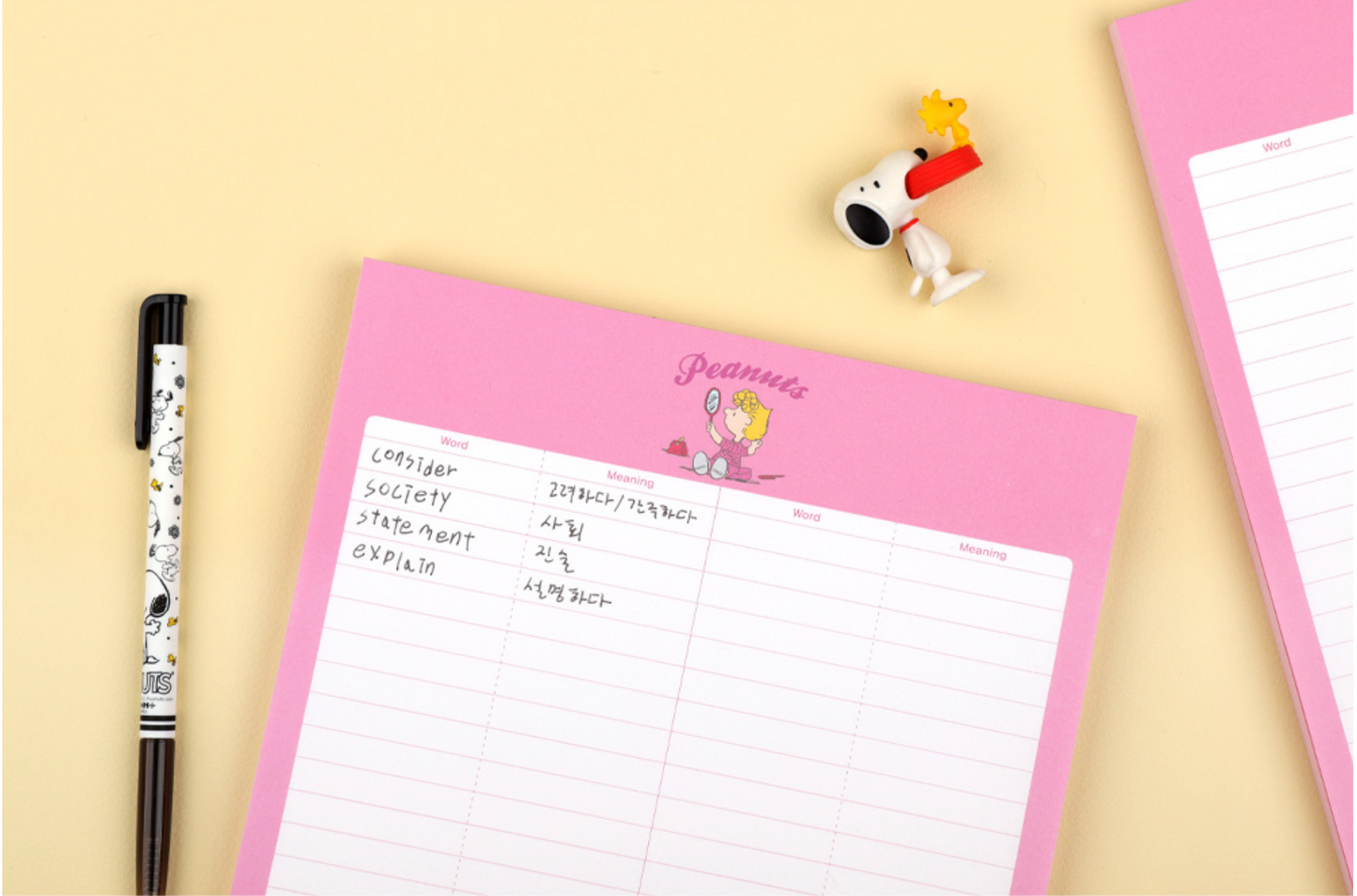 Peanuts B5 Notes Memo pad 8 Types