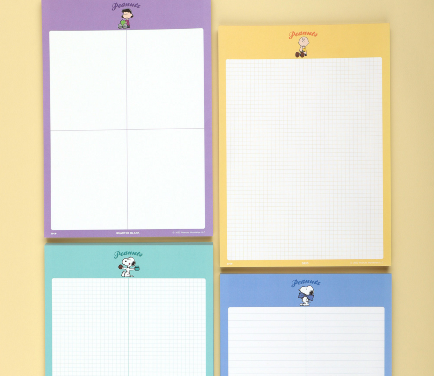 Peanuts B5 Notes Memo pad 8 Types