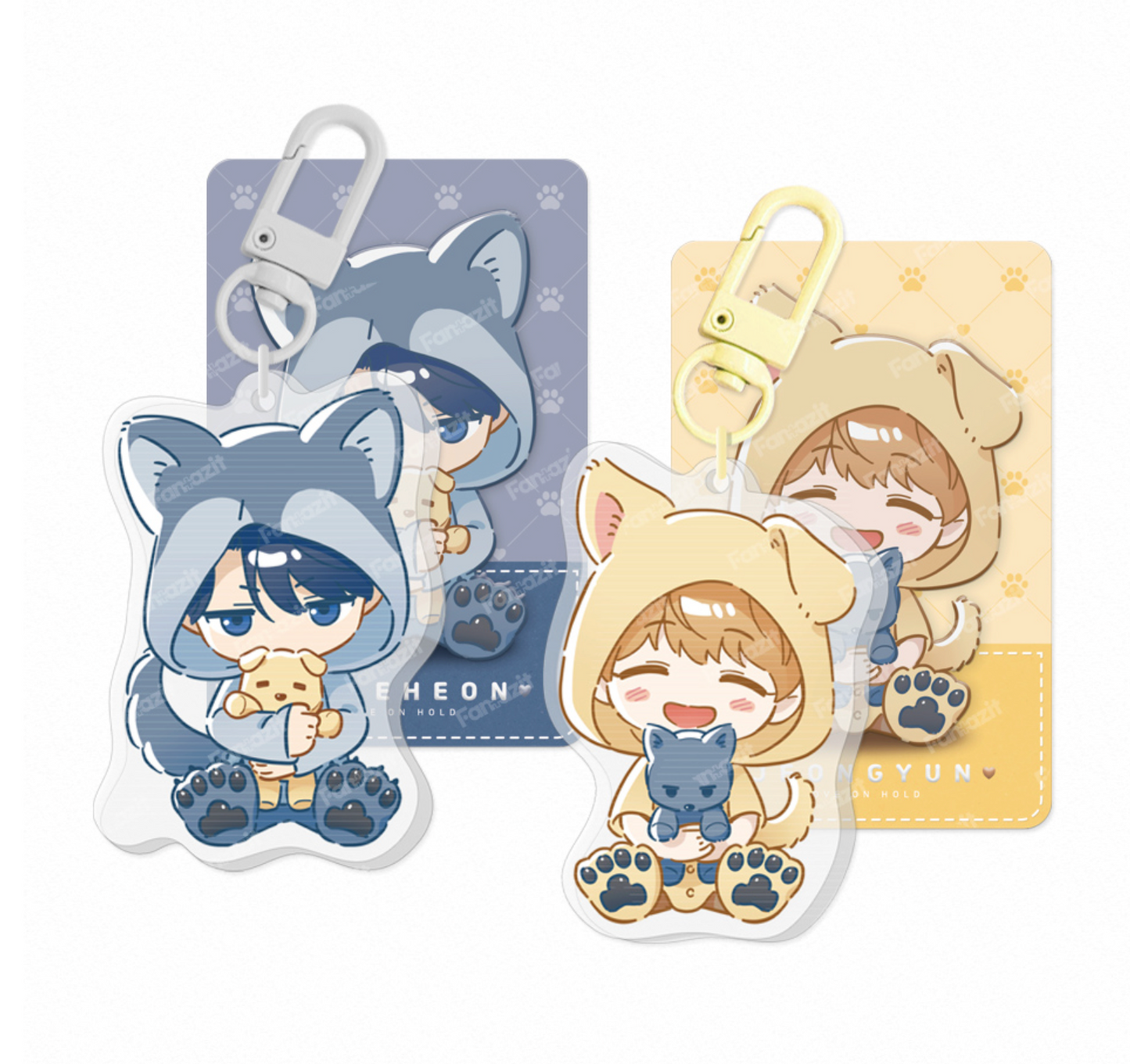 [Fantazit Cafe] Love on Hold : Lenticular Keyring Set