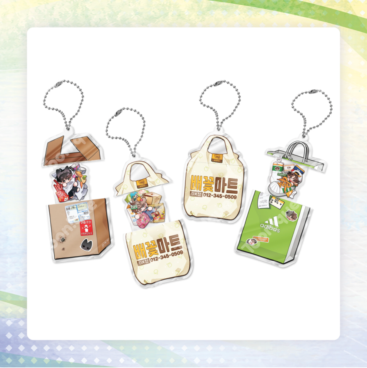 [Toonique Cafe] When Pear Blossoms Bloom : Pull-up Acrylic Keyring