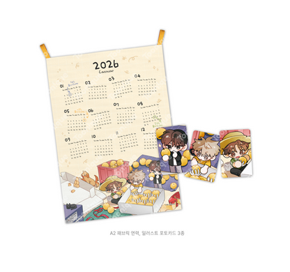 [Toonique Cafe] When Pear Blossoms Bloom : 2026 Fabric Calendar Set