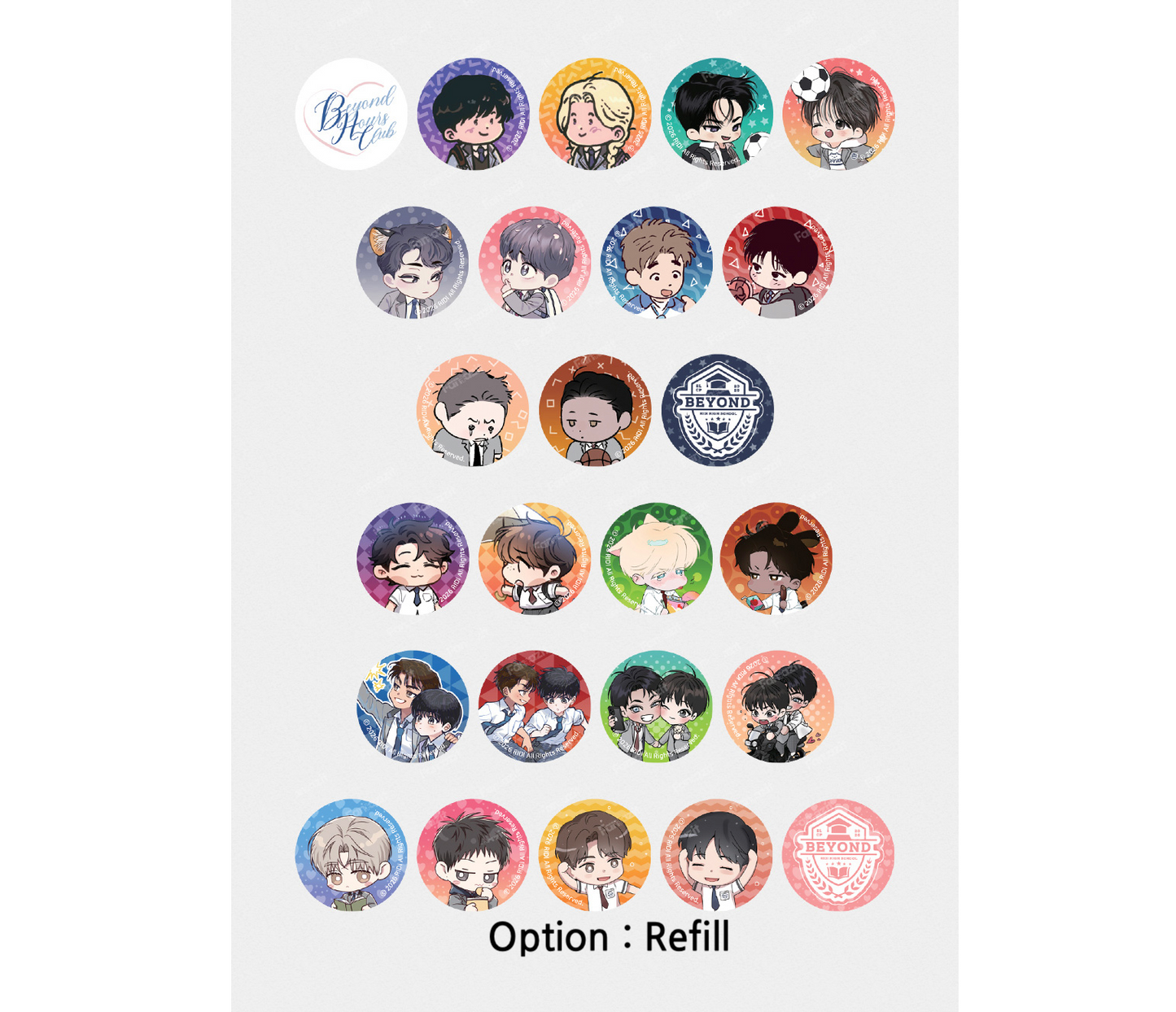 [pre-order][Fantazit Cafe] 2026 RIDI Beyond Season's Greetings : Stamp Sticker Set