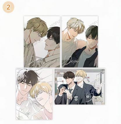[Mofun Cafe] Author SARANGDOPI : A Killer Love Story x How to Win over Your Crush : Illustration Artboard Set(4p)