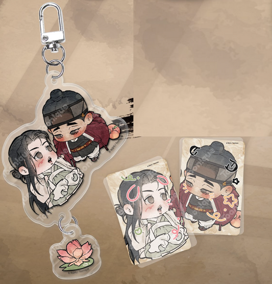 [Toonique Cafe] The Heart of the Lotus : Dangle Acrylic Keyring Set