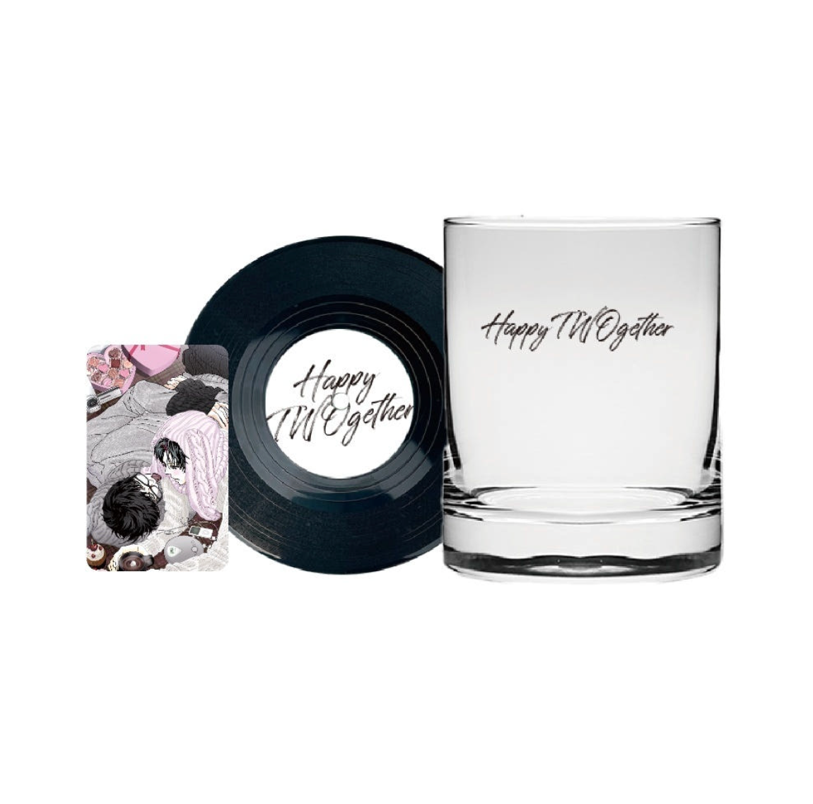 [Pre-order][Be On Cafe] Happy Twogether : Glass Set