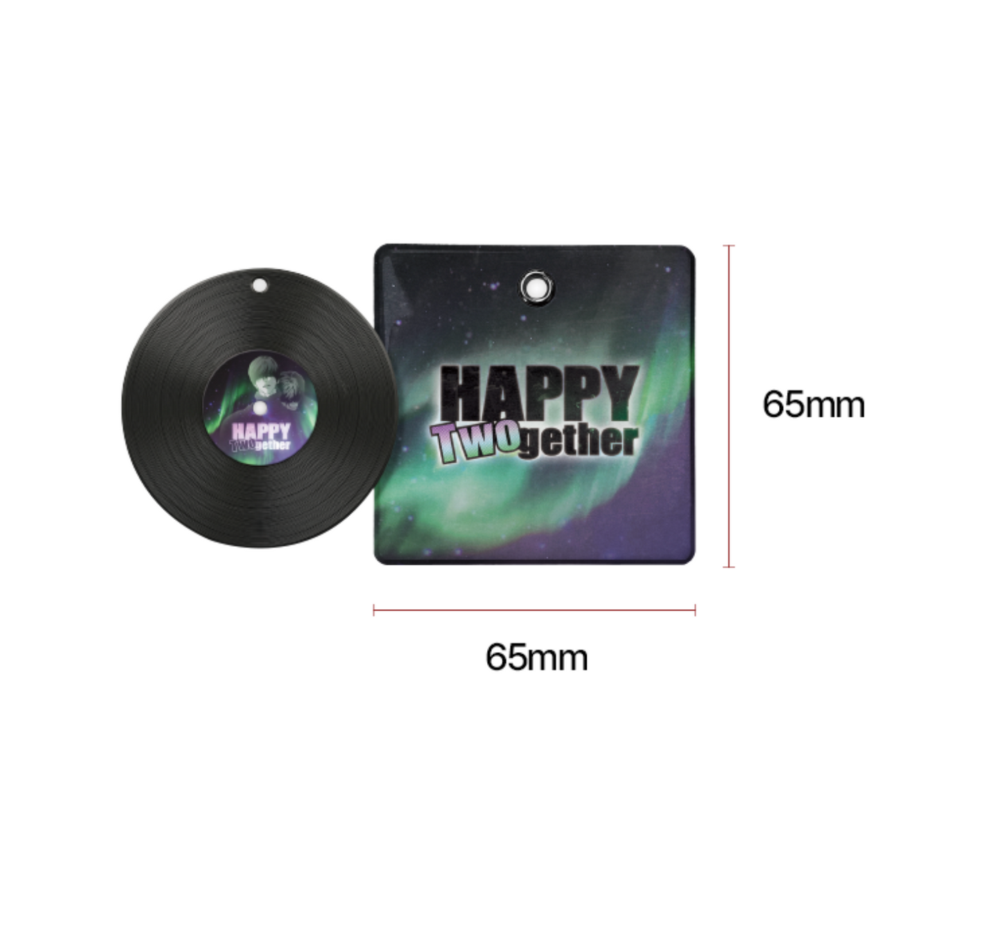 [Be On Cafe] Happy Twogether : Vinyl Record Keyring Set