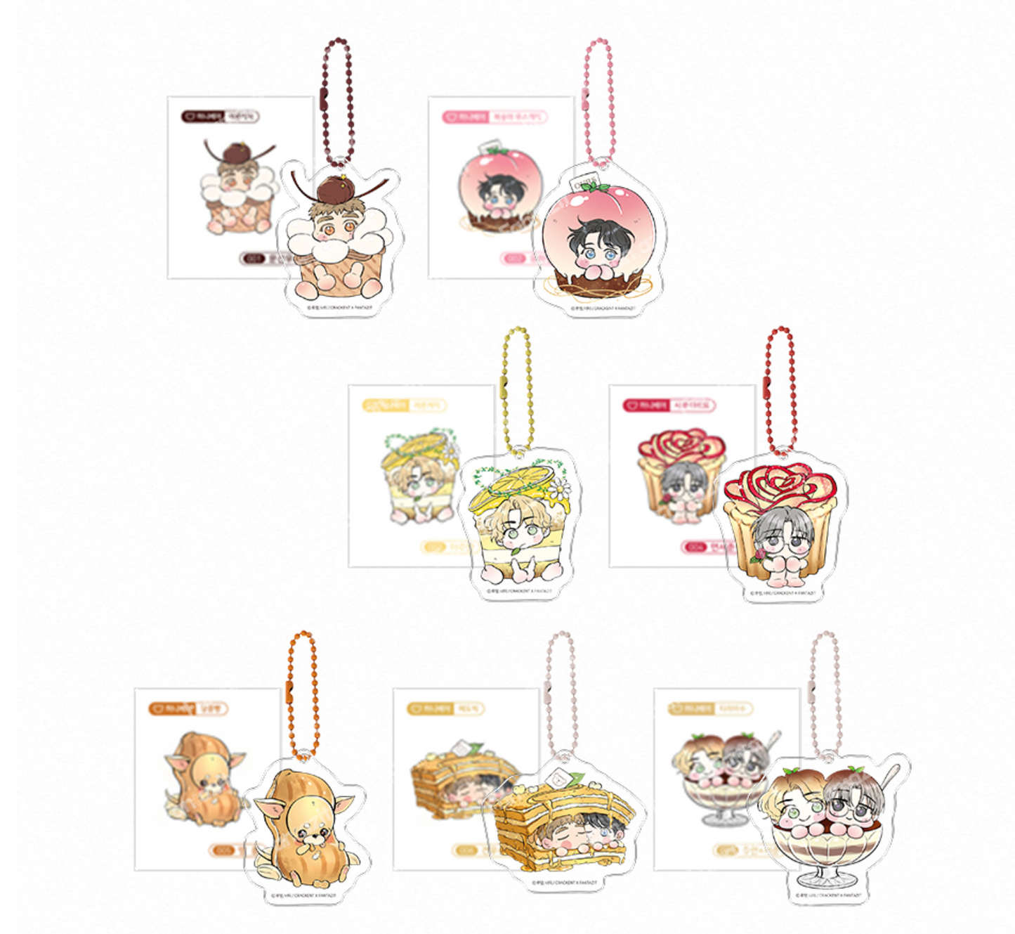 [pre-order][Fantazit Cafe] Honey Bear : Sticker + mini Keyring Set