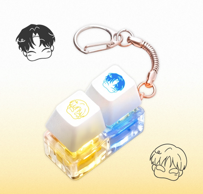 [Aniplus Cafe] One-Room TA : LED Keycap Keyring Woo-yoon & Jinhyung Ver.