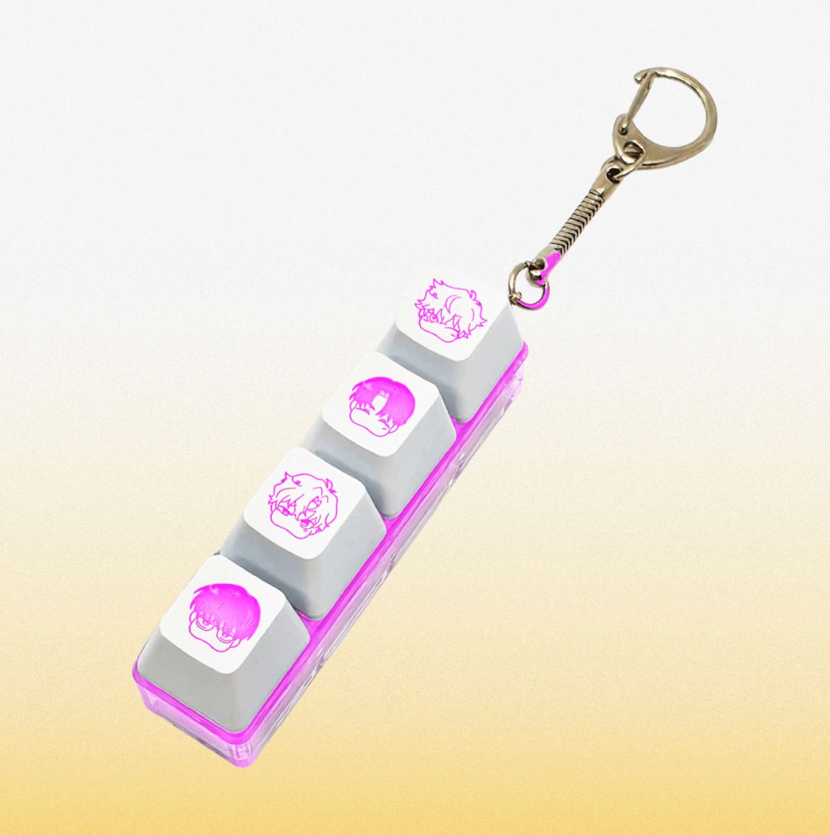 [Aniplus Cafe] One-Room TA : LED Keycap Keyring Love square Ver.