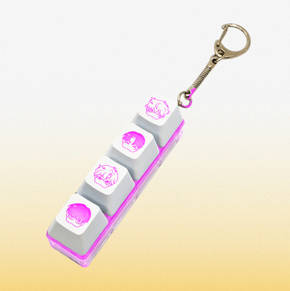 [Aniplus Cafe] One-Room TA : LED Keycap Keyring Love square Ver.