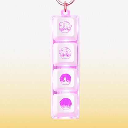 [Aniplus Cafe] One-Room TA : LED Keycap Keyring Love square Ver.