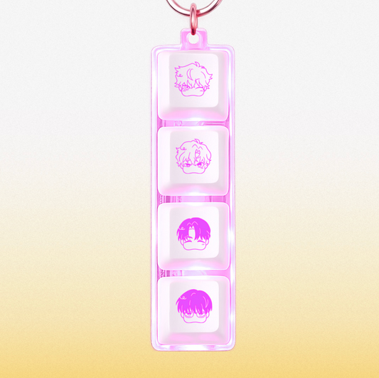[Aniplus Cafe] One-Room TA : LED Keycap Keyring Love square Ver.