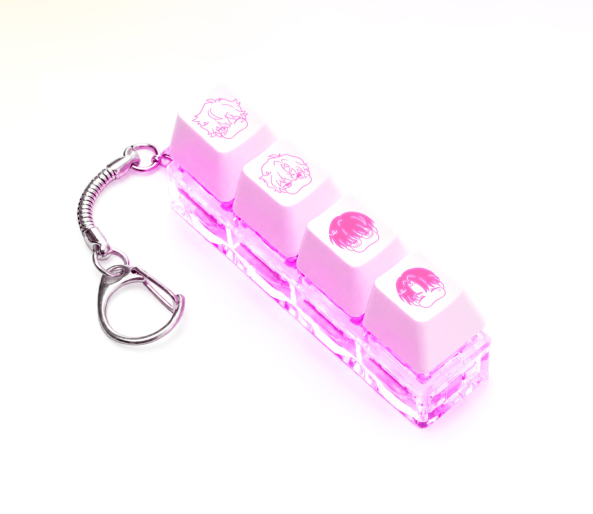 [Aniplus Cafe] One-Room TA : LED Keycap Keyring Love square Ver.