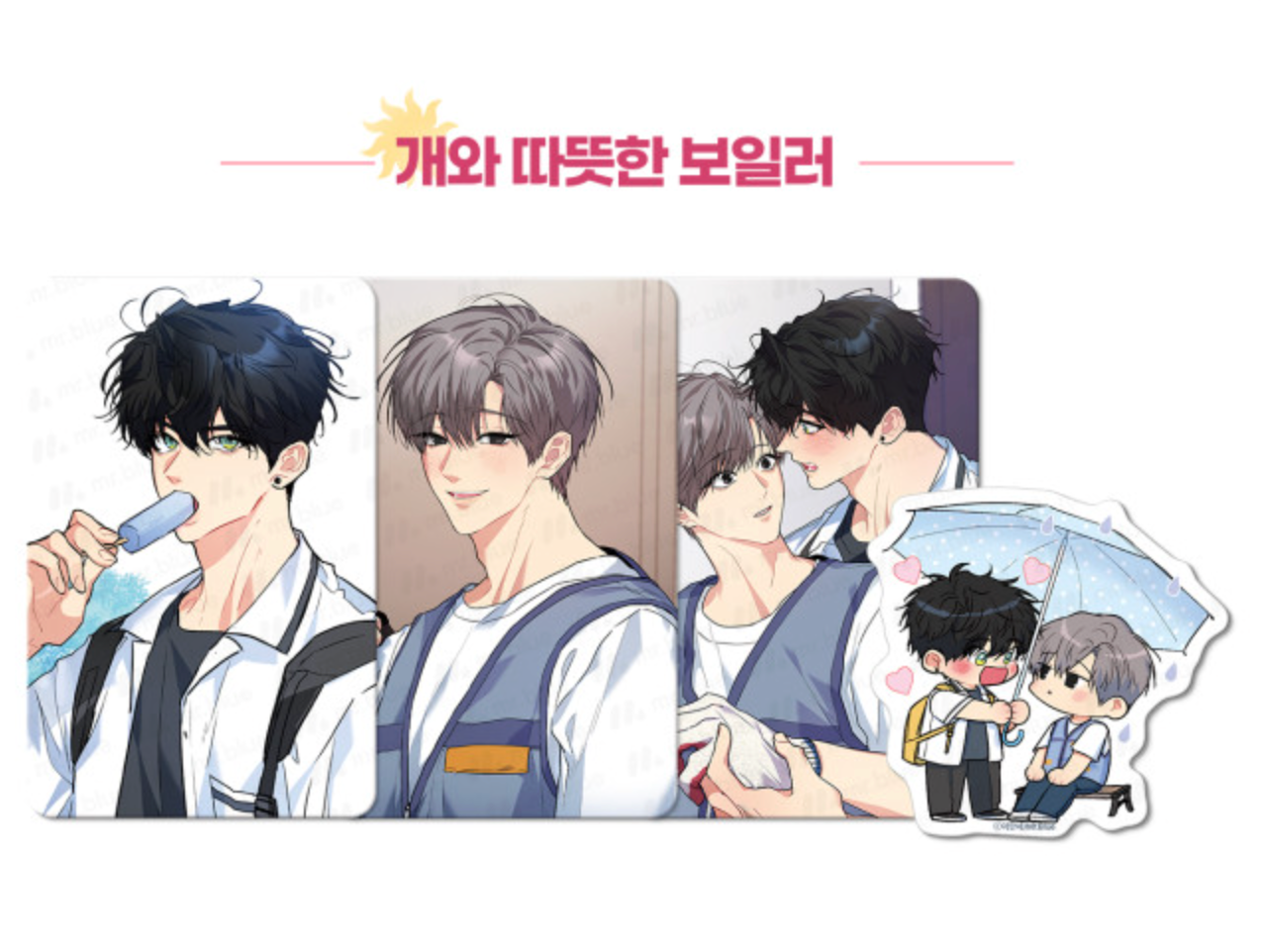 [Pre-order] Mr. Blue HOT SUMMER SET : 3 Photocards and Sticker