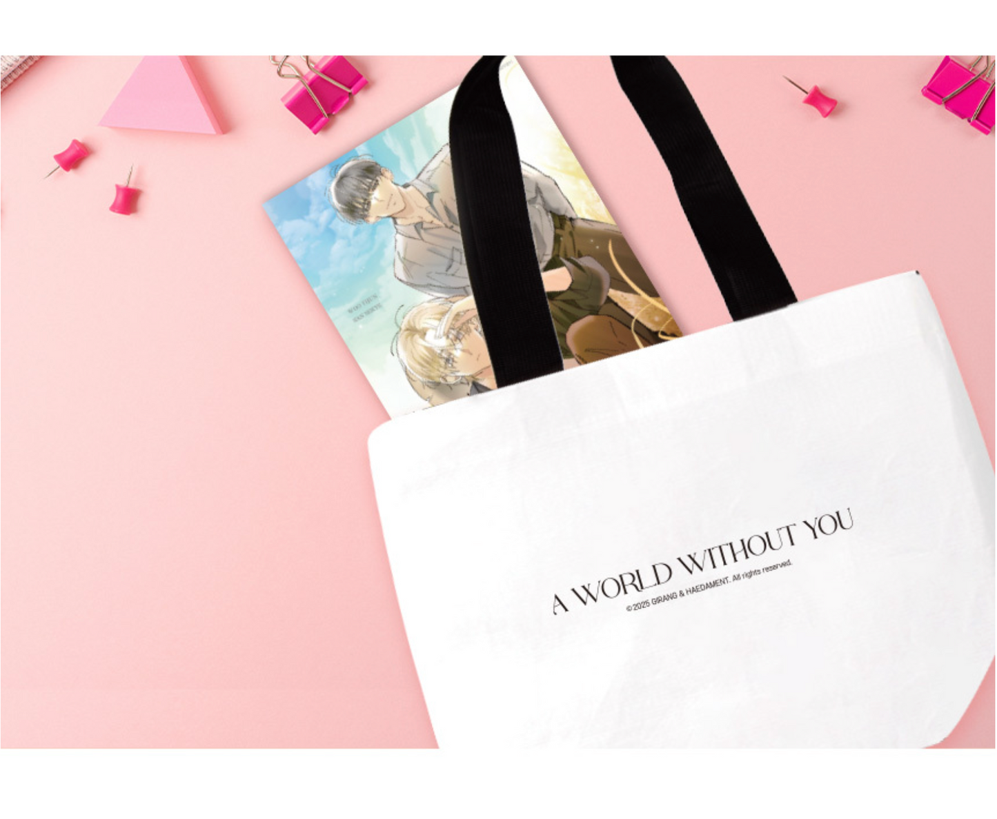 [collaboration cafe] A World Without You : Reusable Bag + A4 Poster Set