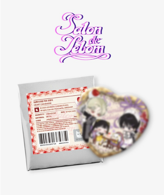 [LEBOM CAFE] Salon de Lebom(Between Apron & Gloves) : Heart Can Badge
