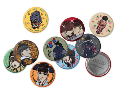 [collaboration cafe] Painter of the Night : embroidery can badge