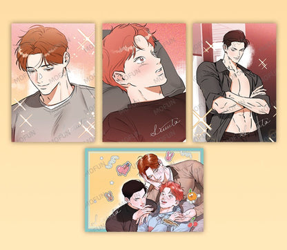 [collaboration cafe] Hook Line and Sinker : Illustration art board set(4p)