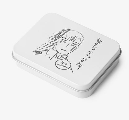 DEAR DOOR : White Tin Box/crying (Small)