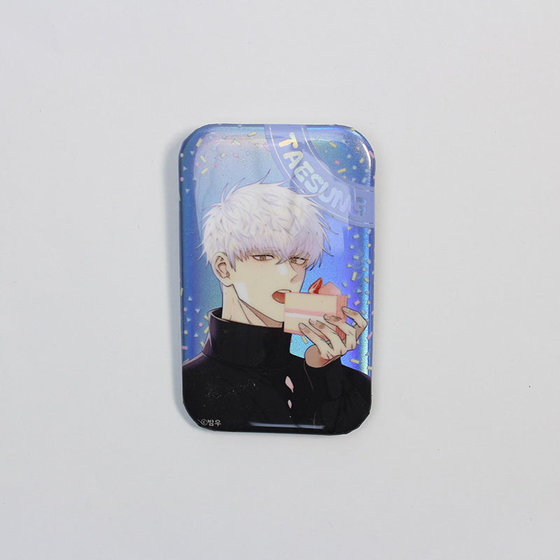 Cherry Blossoms After Winter : Square Holographic Badge Set (2 Designs)