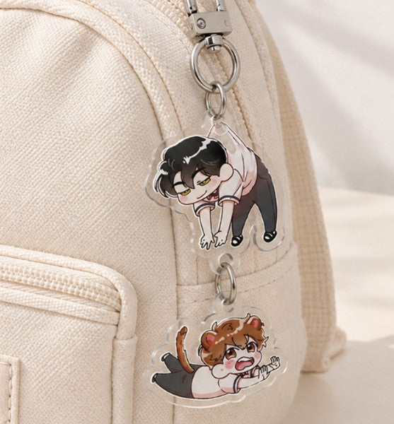 He Might Bite! : Couple Acrylic Keyring