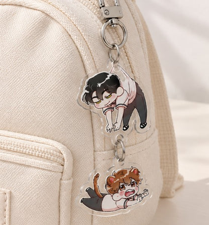 He Might Bite! : Couple Acrylic Keyring