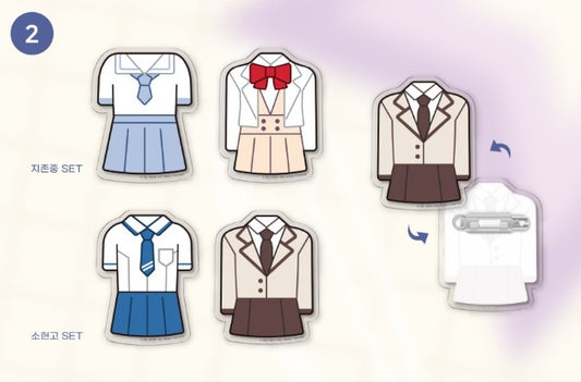 [collaboration cafe] My Life as an Internet novel : Acrylic School uniform Badge