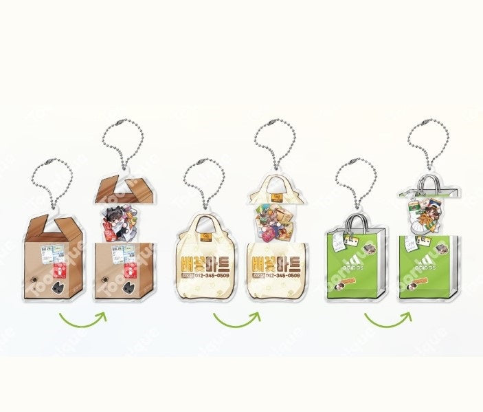 [Toonique Cafe] When Pear Blossoms Bloom : Pull-up Acrylic Keyring