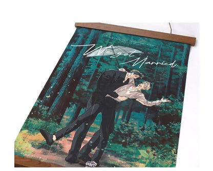 [collaboration cafe] The Dangerous Convenience Store : Wedding Canvas Wood frame Tapestry
