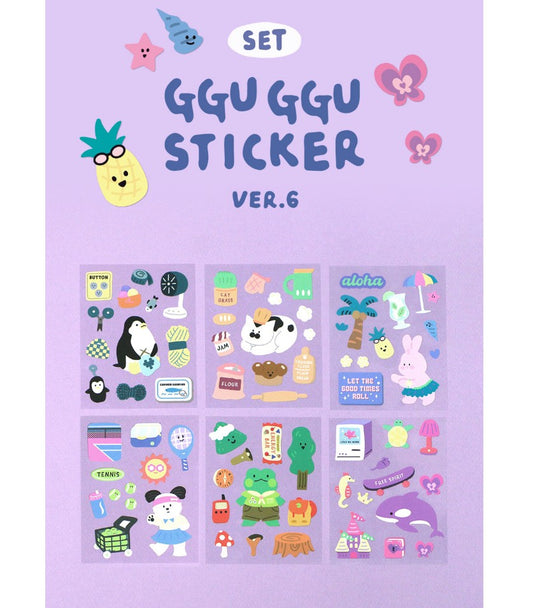 7321DESIGN : removable GGu GGu Sticker Ver.6, 6 sheets
