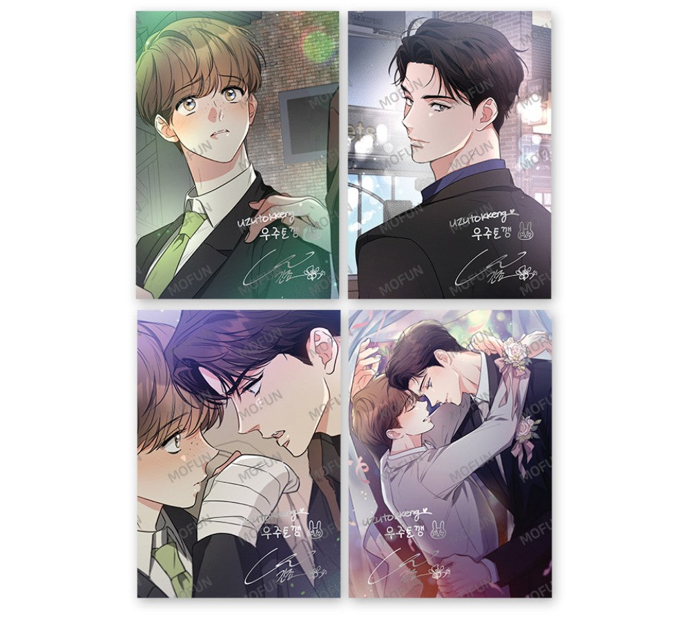 [collaboration cafe] Love History Caused by Willful Negligence : illustration art board set