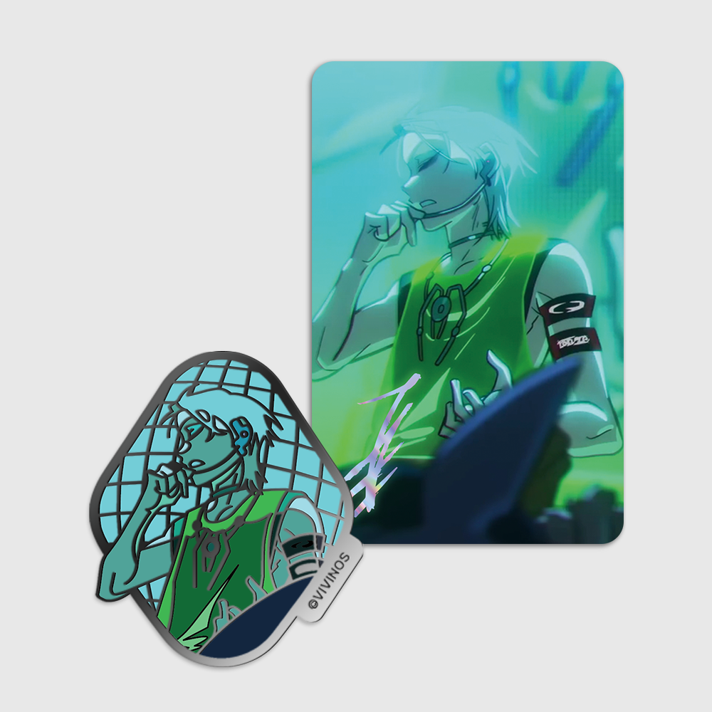 [pre-order][Aniplus Cafe] Alien Stage : Metal Badge + Photo card Set