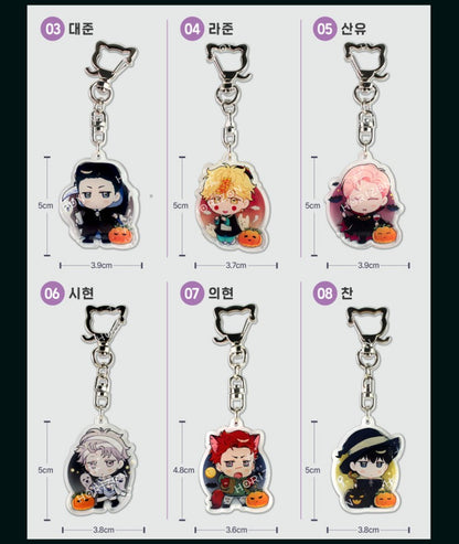 [re-stock] horror island 2023 keyring, Monochrome Rumor : Acrylic keyring